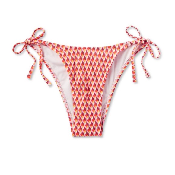 🧡Women's Ribbed Side-Tie Scoop Front High Leg Extra Cheeky Bikini Bottom only - Picture 11 of 16